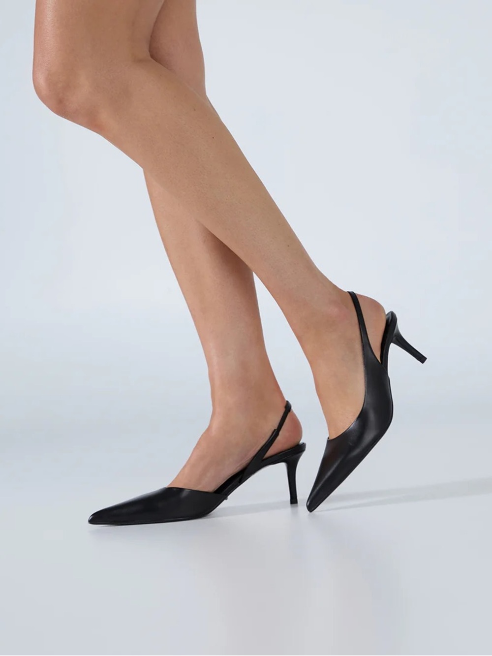 NEW Tony Bianco Darcy Black Leather Heels Sz 7.5